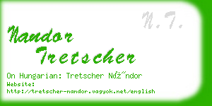 nandor tretscher business card